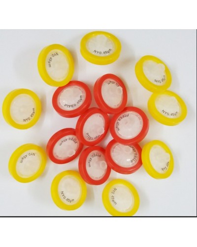 Đầu lọc PTFE Syring filter lỗ lọc 0.45um; Đường kính 25mm Đầu lọc PTFE Syring filter lỗ lọc 0.45um; Đường kính 25mm