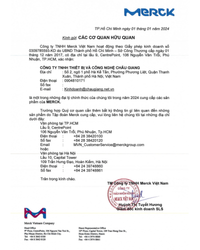 Đại lý phân phối hóa chất Merck Đại lý phân phối hóa chất Merck